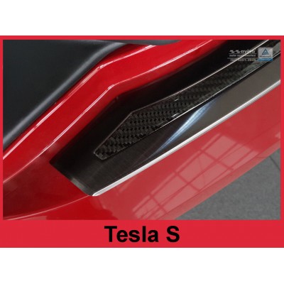 Carbon Edelstahl Ladekantenschutz TESLA Modell S