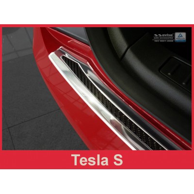 Carbon Edelstahl Ladekantenschutz TESLA Modell S